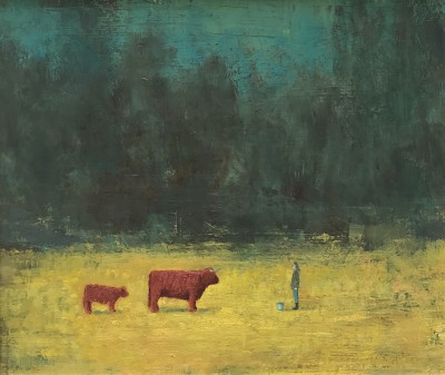 STUART BUCHANAN - highland scene (with calf) 
